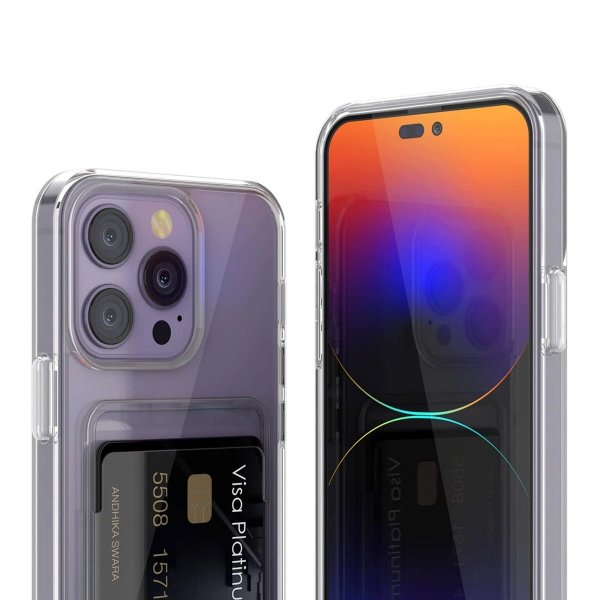 Rvelon iPhone 15 Pro Max Kuori Korttipidike Läpinäkyvä