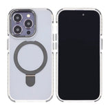 iPhone 15 Pro Max Kuori MagSafe Ulospäin taitettava jalustalla Harmaa