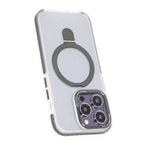 iPhone 15 Pro Max Kuori MagSafe Ulospäin taitettava jalustalla Harmaa