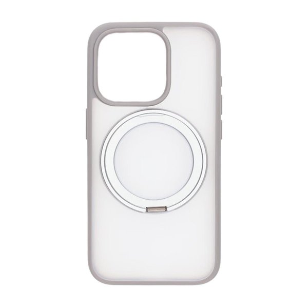 iPhone 15 Pro Max Kuori Käännettävä MagSafe Jalusta Läpinäkyvä