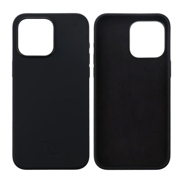 Rvelon iPhone 15 Pro Max Silikonikuori Musta