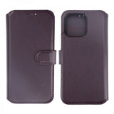 Rvelon iPhone 15 Pro Max Kuori Aitoa Nahkaa Violetti