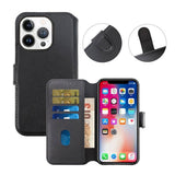 Rvelon iPhone 15 Pro Max Suojakuori Aitoa Nahkaa Musta