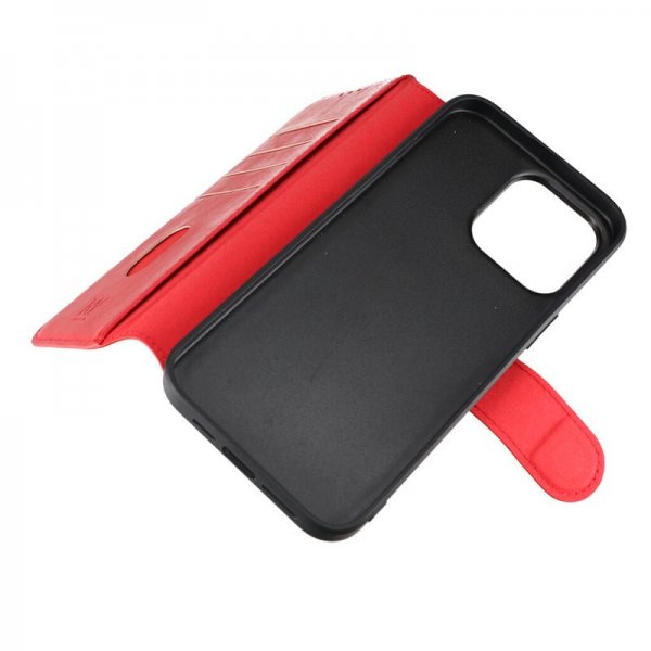 Rvelon iPhone 15 Pro Max Kuori 4 korttipaikkaa MagSafe Punainen