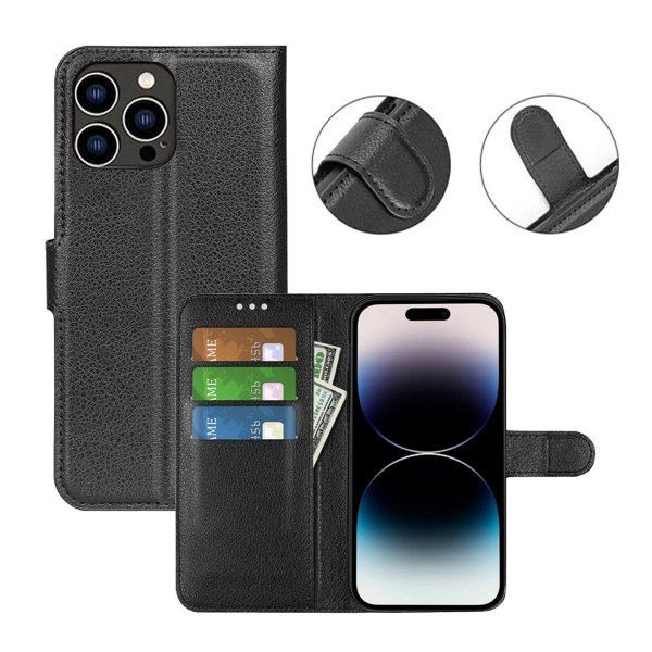 iPhone 15 Pro Max -kotelo jalustalla, musta