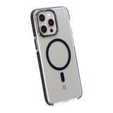 Rvelon iPhone 15 Pro Max Kuori TPU MagSafe Musta Läpinäkyvä