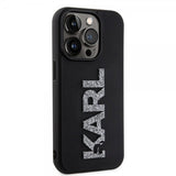 Karl Lagerfeld iPhone 15 Pro Max Kuori 3D Rubber Karl Musta