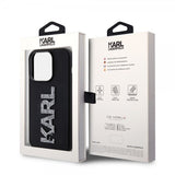 Karl Lagerfeld iPhone 15 Pro Max Kuori 3D Rubber Karl Musta