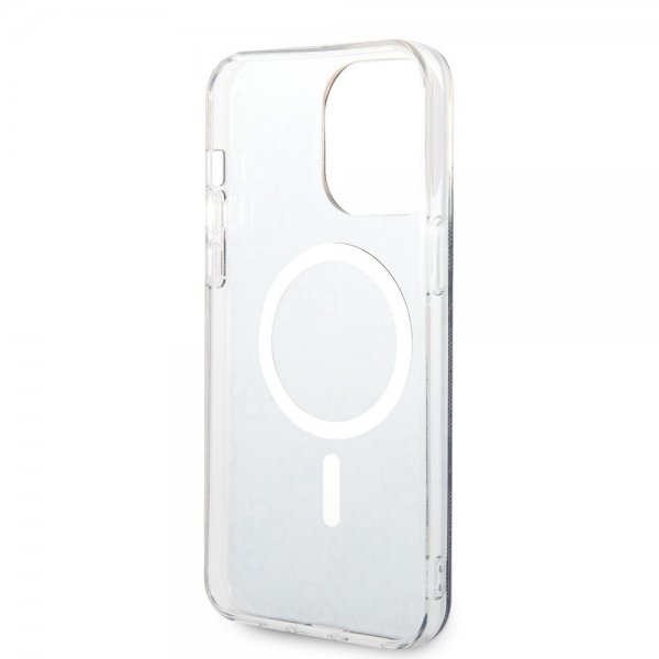 Guess iPhone 15 Pro Max Kuori 4G Pattern MagSafe Musta