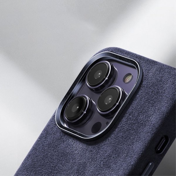 iPhone 15 Pro Max Alcantara MagSafe -kuori, harmaa