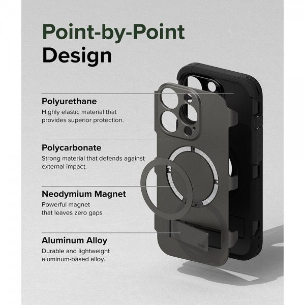 Ringke iPhone 15 Pro Max -suojakuori All Around MagSafe Gun Metal