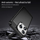 Mofi iPhone 15 Pro Max -kuori harjattu hiilikuitukuvioitu punainen