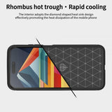 Mofi iPhone 15 Pro Max -kuori, harjattu hiilikuitukuvio, musta