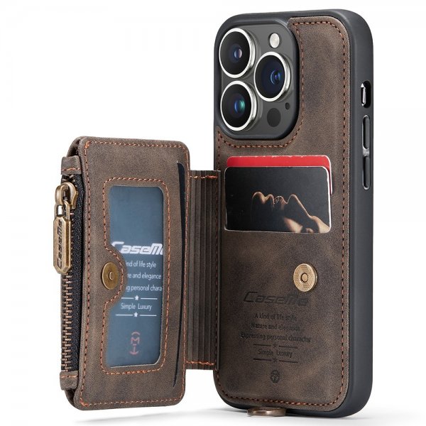 CaseMe iPhone 15 Pro Max Kuori C20-sarja Kahvi