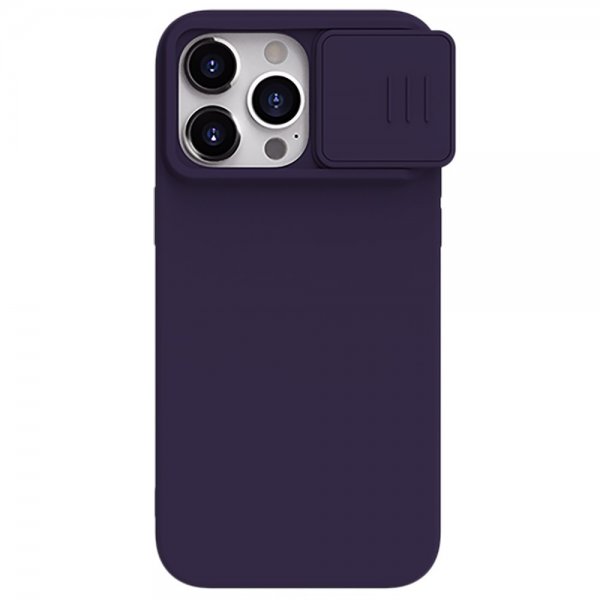 Nillkin iPhone 15 Pro Max Suojakuori CamShield Silky MagSafe Tummanliila
