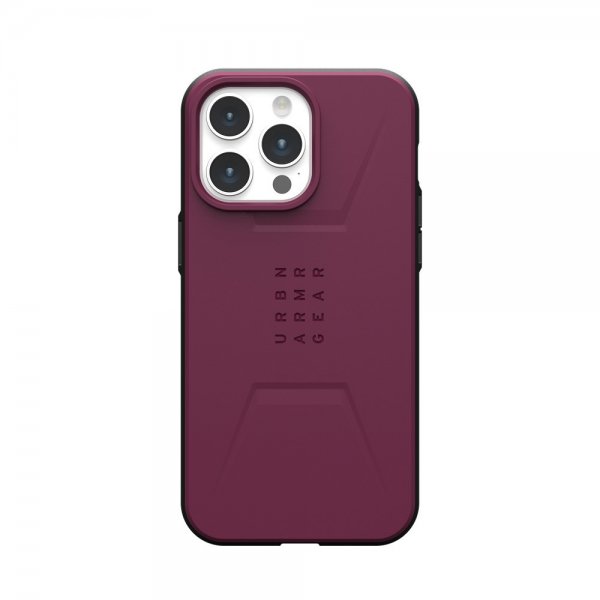 Urban Armor Gear (UAG) iPhone 15 Pro Max Kuori Civilian MagSafe Bordeaux