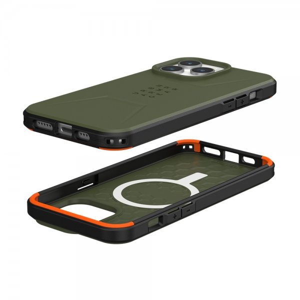 Urban Armor Gear (UAG) iPhone 15 Pro Max Kuori Civilian MagSafe Olive Drab