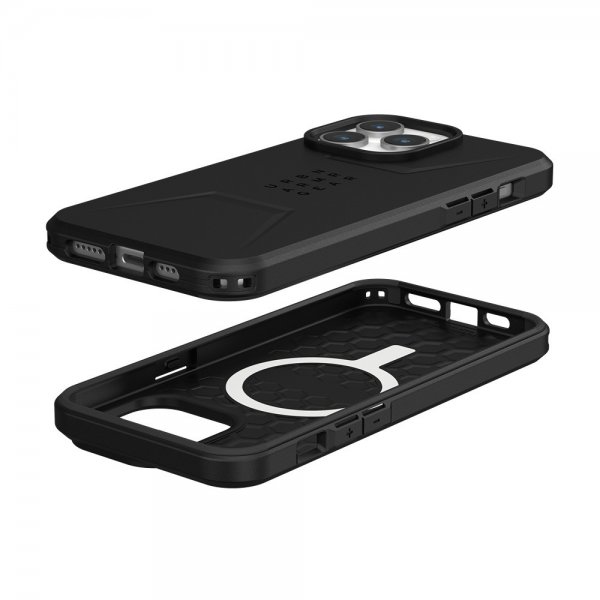 Urban Armor Gear (UAG) iPhone 15 Pro Max Kuori Civilian MagSafe Musta