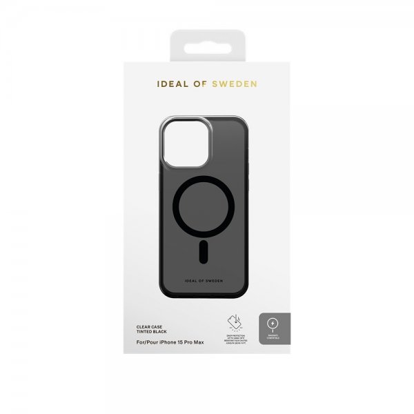 Ideal of Sweden iPhone 15 Pro Max Kuori Clear Case MagSafe Tinted Black