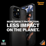 PanzerGlass iPhone 15 Pro Max -suojakuori ClearCase D3O, musta