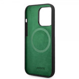 Lacoste iPhone 15 Pro Max -suojakuori Croc Logo MagSafe Musta
