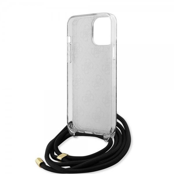 Guess iPhone 15 Pro Max Kuori Crossbody Cord Musta