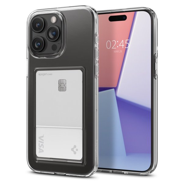 Spigen iPhone 15 Pro Max kuoret Crystal Slot Crystal Clear