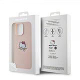 Hello Kitty iPhone 15 Pro Max Kuori Debossed Logo MagSafe Pinkki