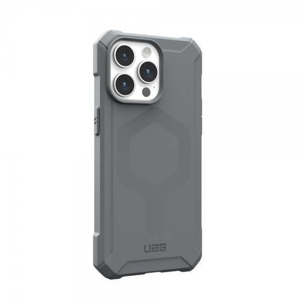 Urban Armor Gear (UAG) iPhone 15 Pro Max Essential Armor MagSafe -suojakuori, hopea
