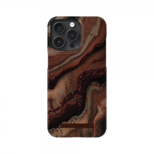 Ideal of Sweden iPhone 15 Pro Max Suojakuori Fashion Case MagSafe Dark Amber Marble