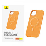 Baseus iPhone 15 Pro Max Kuori Fauxther Series MagSafe Oranssi