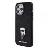 Karl Lagerfeld iPhone 15 Pro Max -suojakuori, Fixed Glitter, musta
