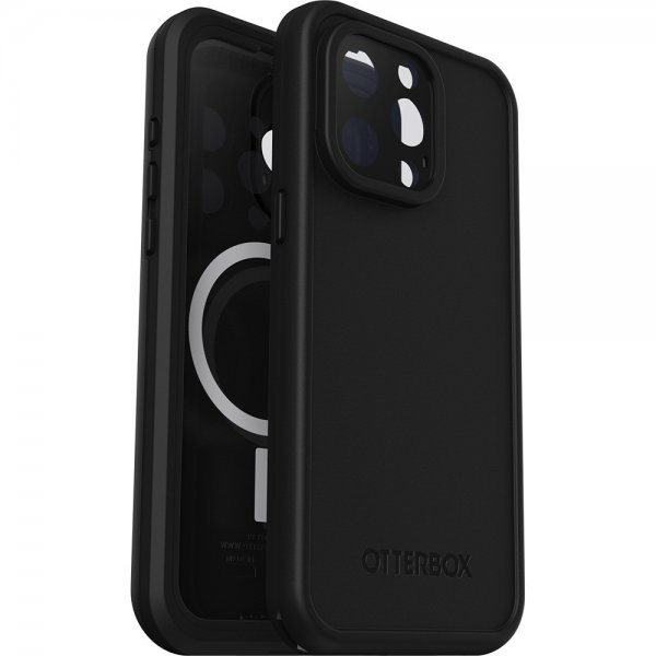 Otterbox iPhone 15 Pro Max -suojakuori Fre MagSafe musta