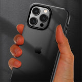 X-Level iPhone 15 Pro Max Kuori Jäätynyt Läpinäkyvä Musta