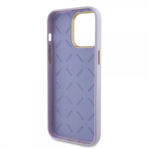 Guess iPhone 15 Pro Max Kuori Full Glitter Wrapped Lilac