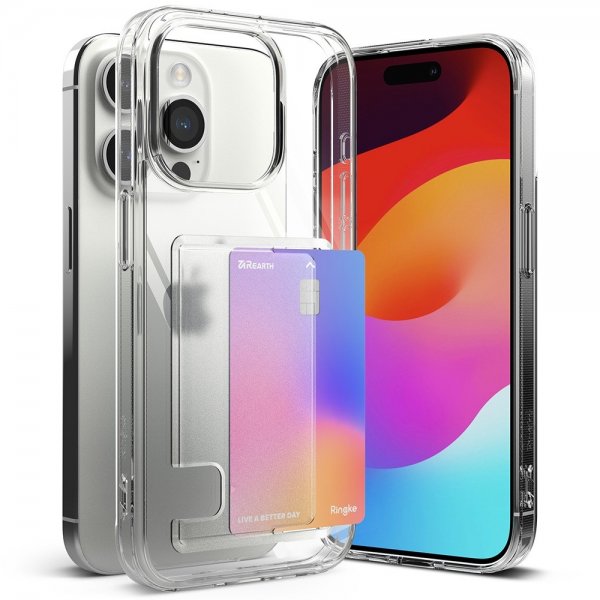 Ringke iPhone 15 Pro Max Kuori Fusion Card Clear