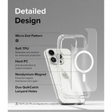 Ringke iPhone 15 Pro Max -suojakuori Fusion Magnetic Matte Clear