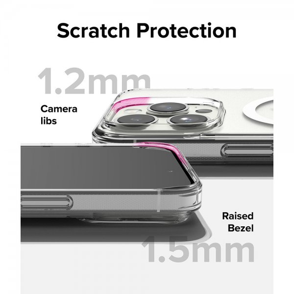 Ringke iPhone 15 Pro Max -suojakuori Fusion Magnetic Matte Clear
