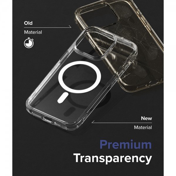 Ringke iPhone 15 Pro Max -suojakuori Fusion Magnetic Matte Clear
