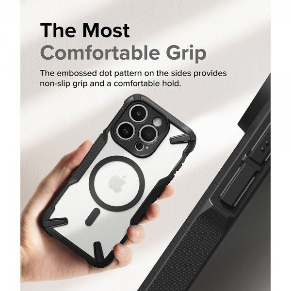 Ringke iPhone 15 Pro Max Kuori Fusion X Magnetic Matte Black