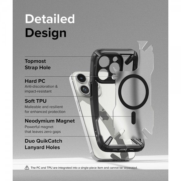 Ringke iPhone 15 Pro Max Kuori Fusion X Magnetic Matte Black