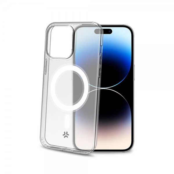 Celly iPhone 15 Pro Max -kuori GELSKINMAG MagSafe Transparentti