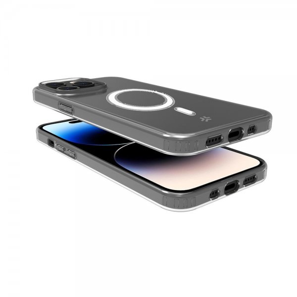 Celly iPhone 15 Pro Max -kuori GELSKINMAG MagSafe Transparentti