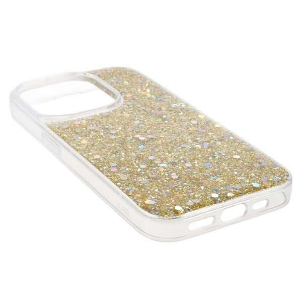 iPhone 15 Pro Max Kuori Glitterpaljetit Kulta