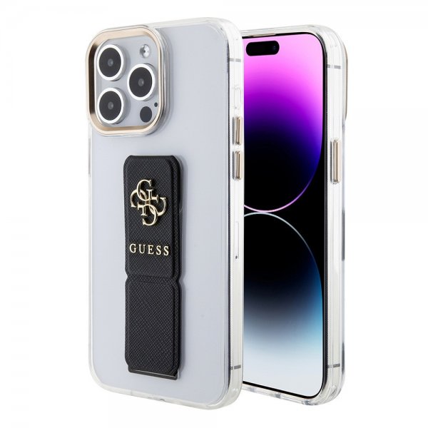 Guess iPhone 15 Pro Max Kuori Grip Stand Clear Transparent