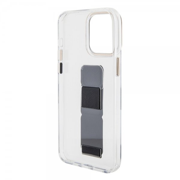 Guess iPhone 15 Pro Max Kuori Grip Stand Clear Transparent