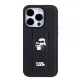 Karl Lagerfeld iPhone 15 Pro Max -suojakuori jalustatoiminnolla, musta
