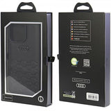 Audi iPhone 15 Pro Max Kuori GT Synteettinen Nahka Musta