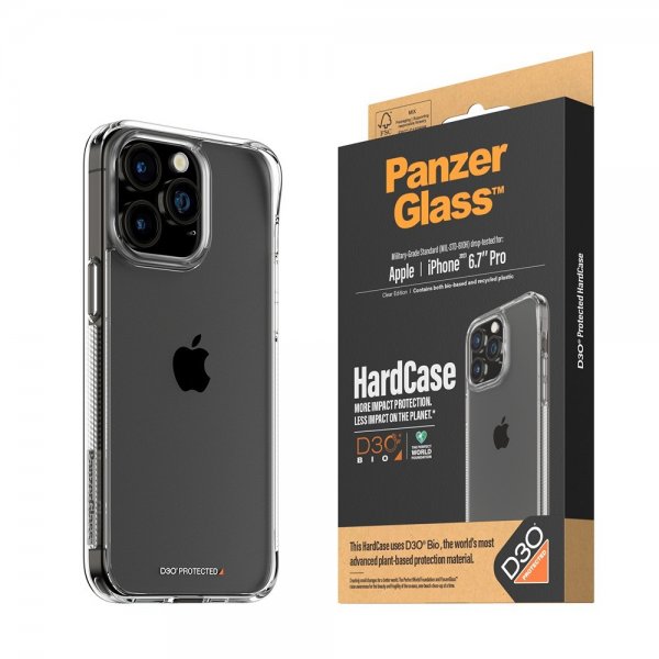 PanzerGlass iPhone 15 Pro Max Kuori HardCase D3O Läpinäkyvä