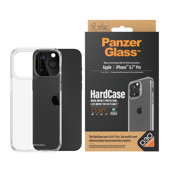 PanzerGlass iPhone 15 Pro Max Kuori HardCase D3O Läpinäkyvä